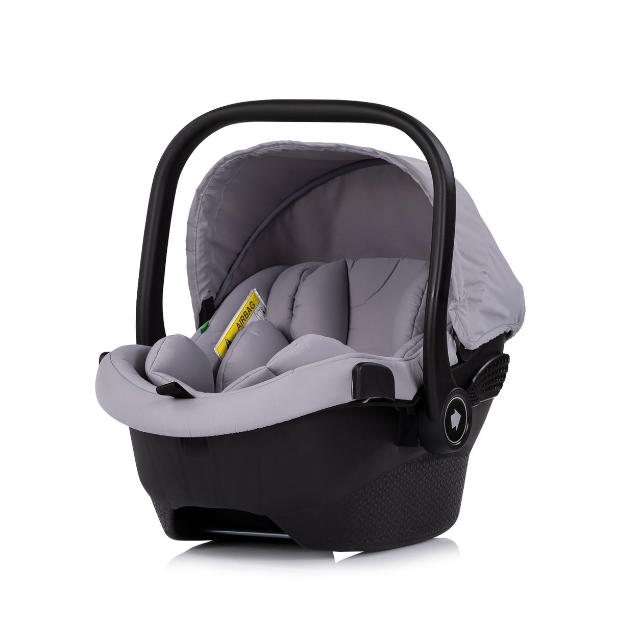 Chipolino Babyschale Pearl i-Size (40-85cm) Sonnendach 3-Punkt-Gurt Kopfst&uuml;tze grau 