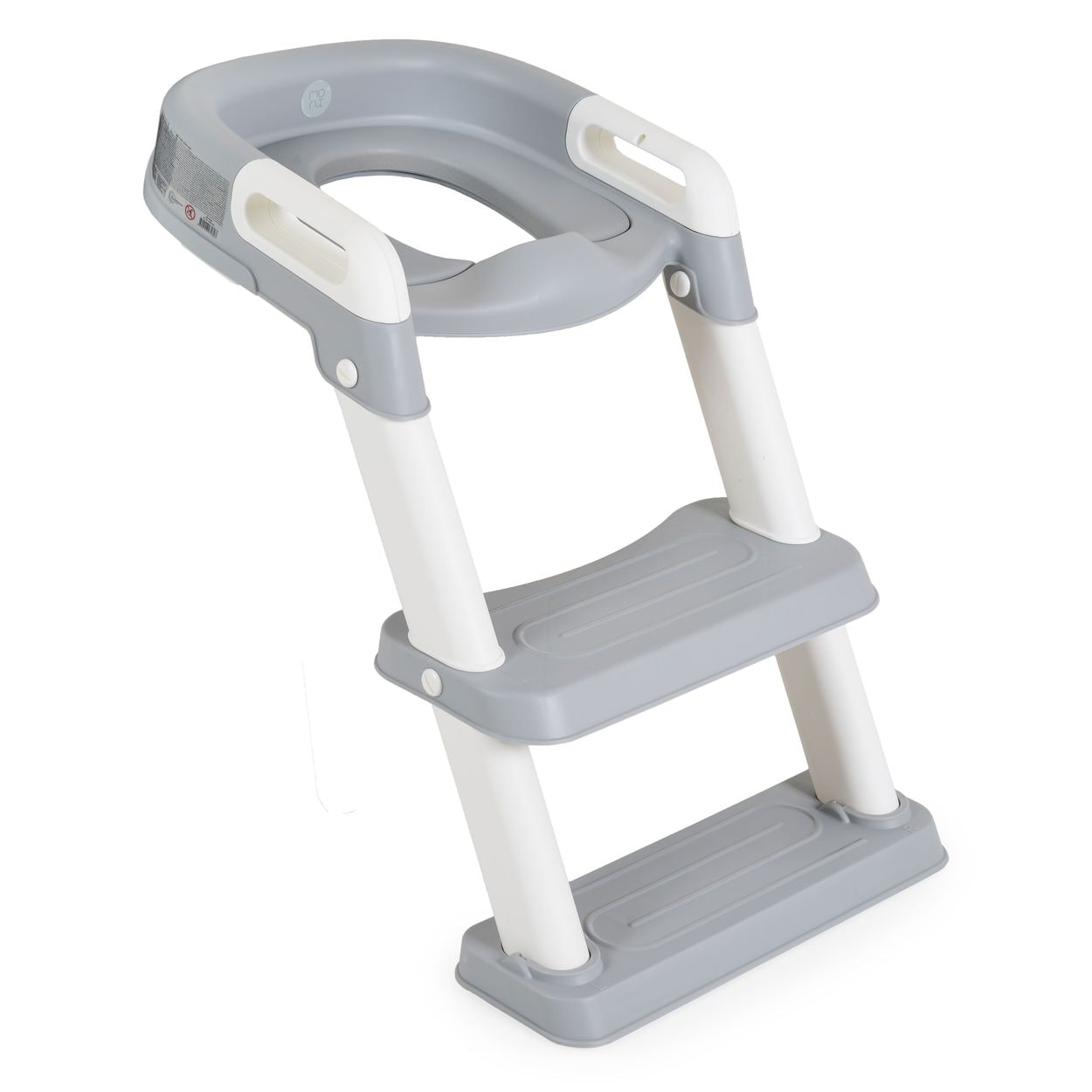 Moni Toilettentrainer Lifty faltbar abnehmbarer Toilettensitz Stufen Griffe 35kg grau 