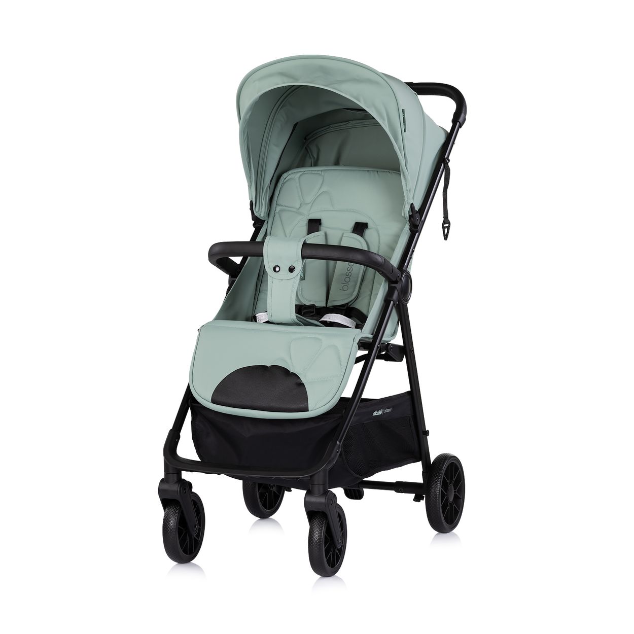 Chipolino Kinderwagen Blossom Sto&szlig;d&auml;mpfer verstellbare R&uuml;ckenlehne Korb bis 22kg gr&uuml;n 
