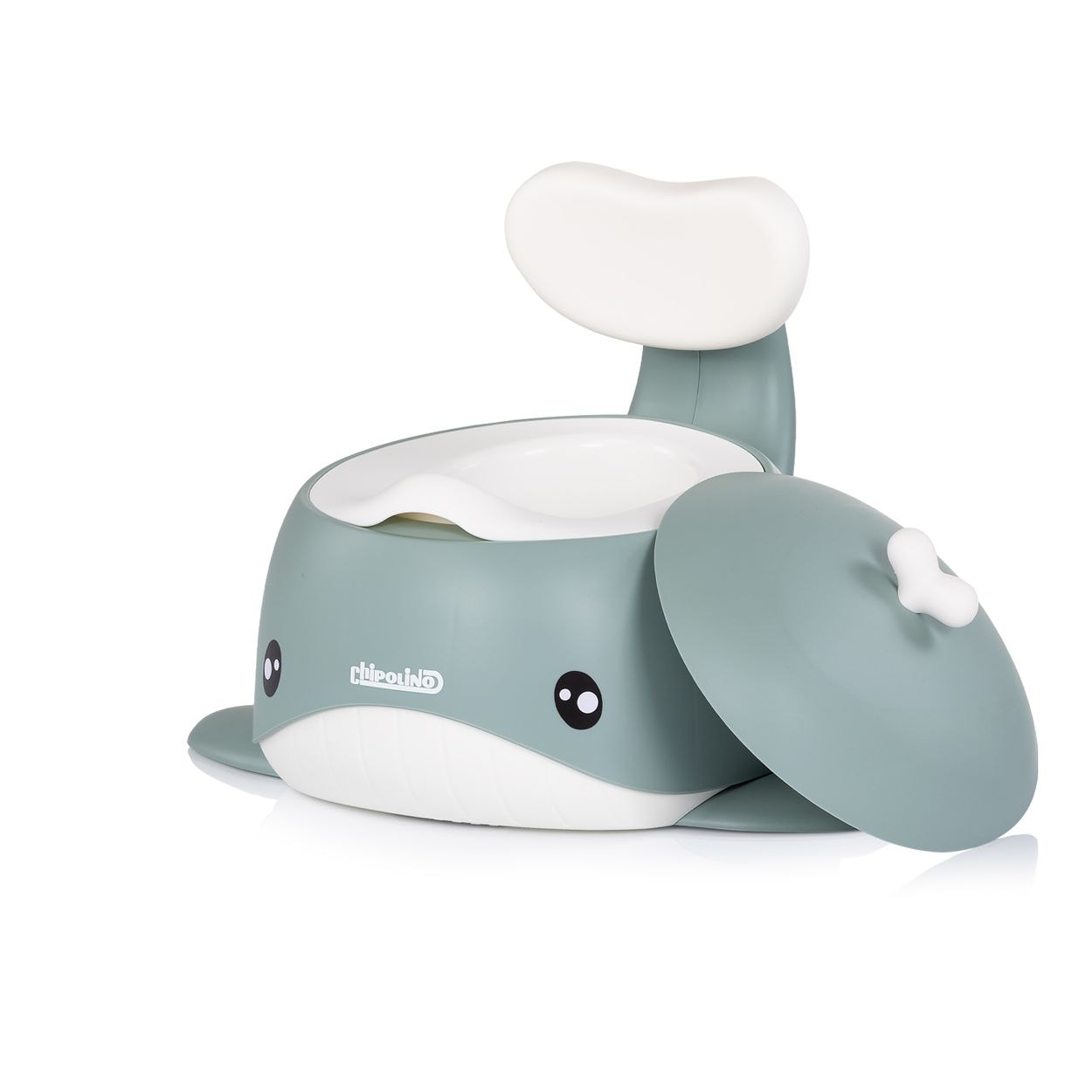 Chipolino T&ouml;pfchen Wal Innenbeh&auml;lter Toilettentrainer Deckel R&uuml;ckenlehne 15 kg gr&uuml;n 
