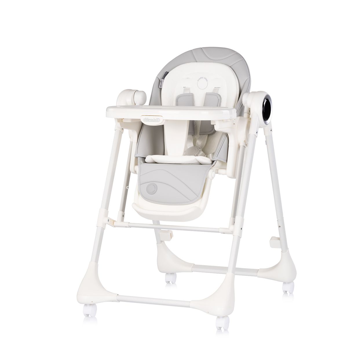 Chipolino Hochstuhl Master Class 2 in 1 elektrisch Babyschaukel Fernbedienung hellgrau 