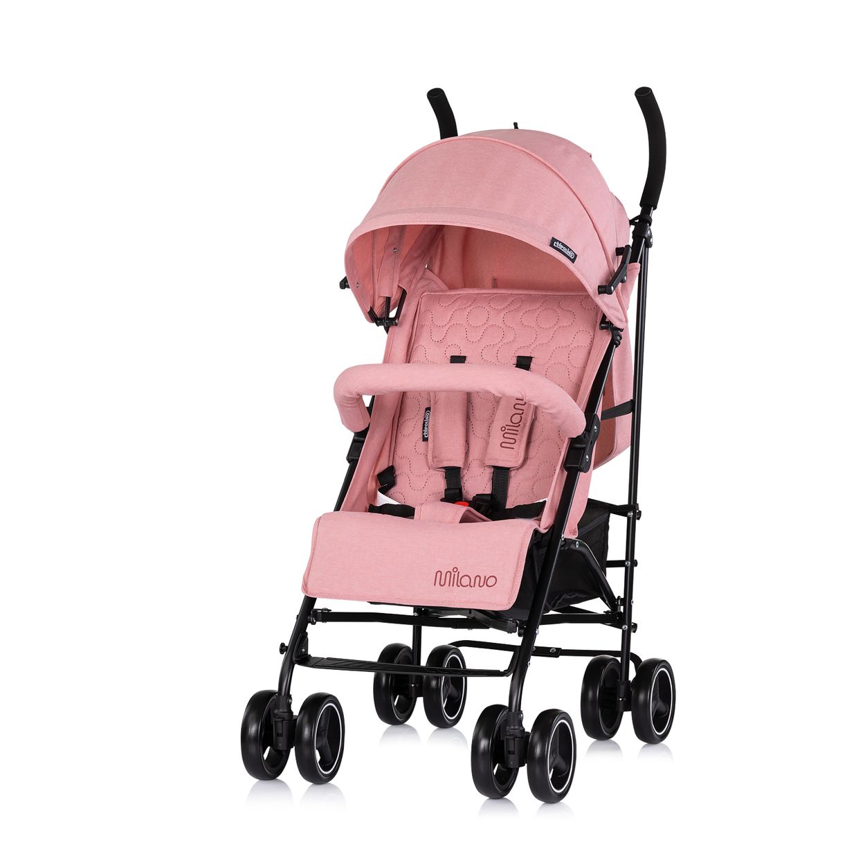 Chipolino Kinderwagen Milano Buggy bis 22 kg, R&uuml;ckenlehne verstellbar, faltbar pink 