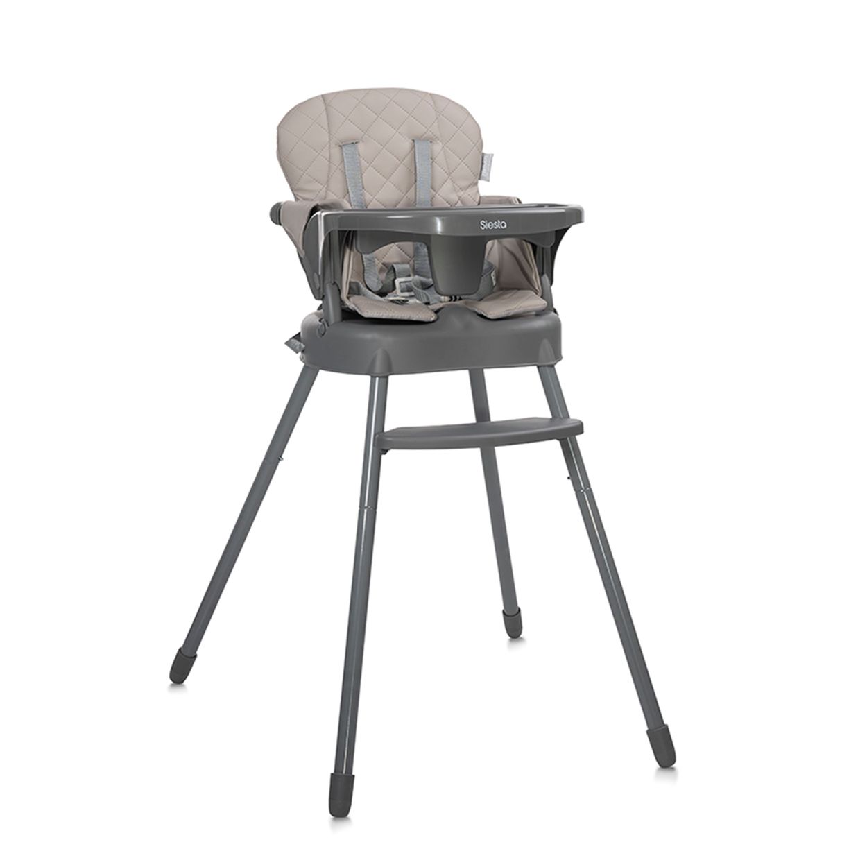Lorelli Kinderhochstuhl Vanilla 3 in 1 Kinderstuhl, Tablett, Fu&szlig;st&uuml;tze, Gurt beige 