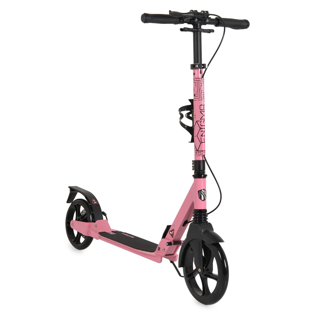 Byox Kinderroller Enigma PU-R&auml;der klappbar St&auml;nder Getr&auml;nkehalter Handbremse rosa 