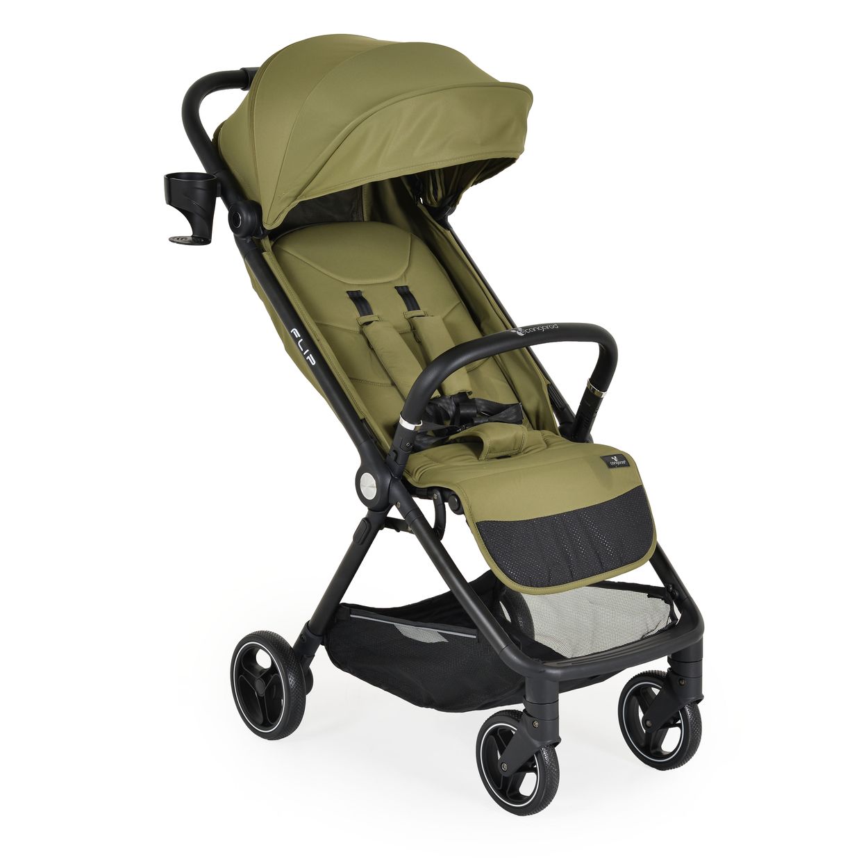Cangaroo Kinderwagen, Sommerbuggy Flip klappbar Getr&auml;nkehalter Korb Sto&szlig;d&auml;mpfer gr&uuml;n 