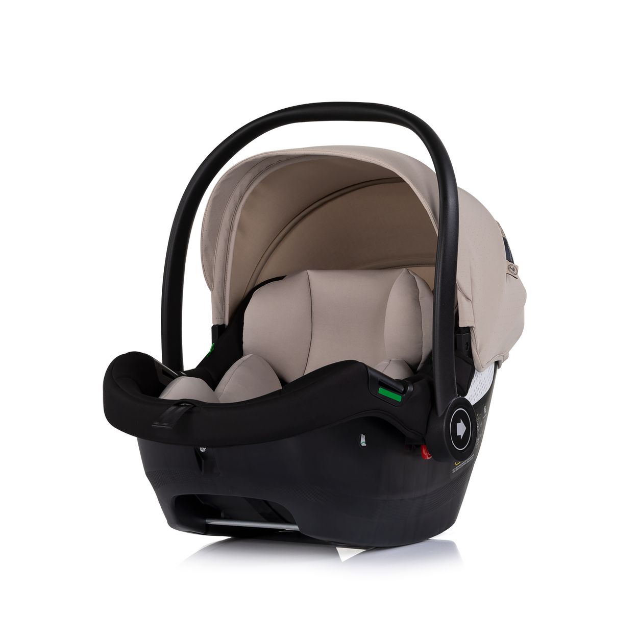Chipolino Babyschale Elite next Gen i-Size (40-87cm) Schaukelfu&szlig; Gurt 3D-Kissen beige 