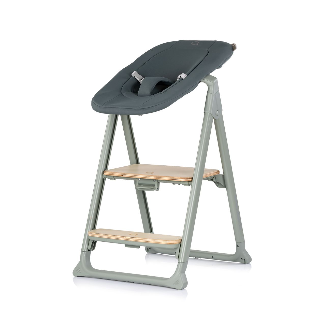 Chipolino Hochstuhl Quatro 4in1 Babywippe Lernturm Kinderstuhl Tablett Fu&szlig;st&uuml;tze gr&uuml;n 