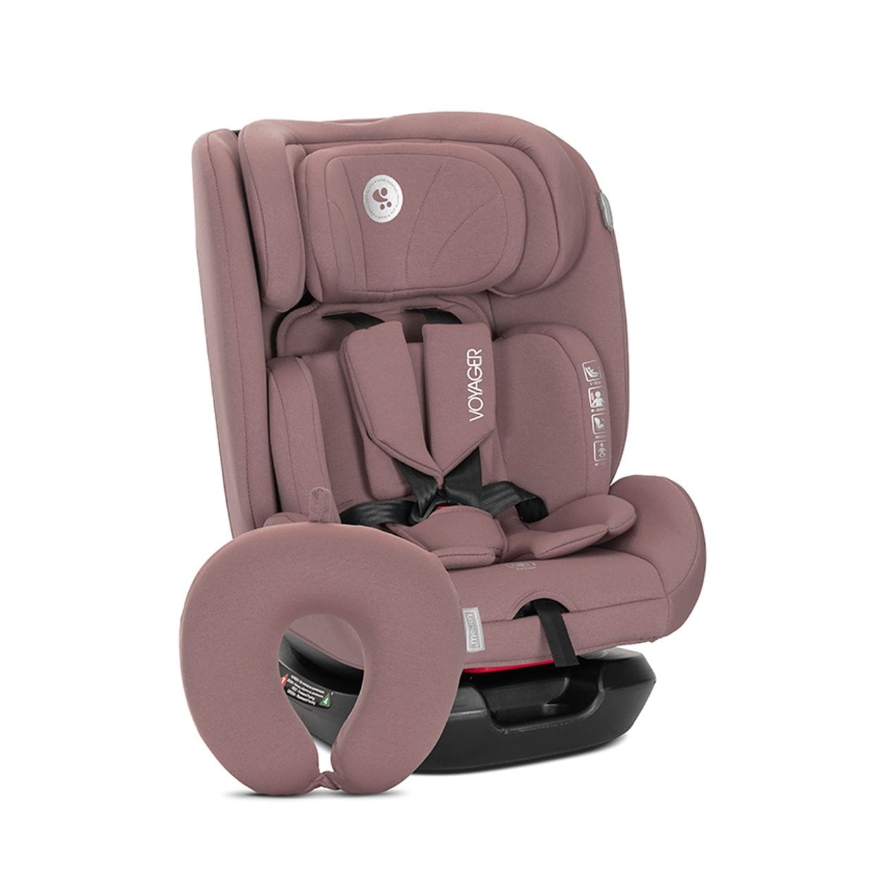 Lorelli Kindersitz Voyager i-Size (40-150 cm) Nackenkissen, Kopfst&uuml;tze, Gurt pink 