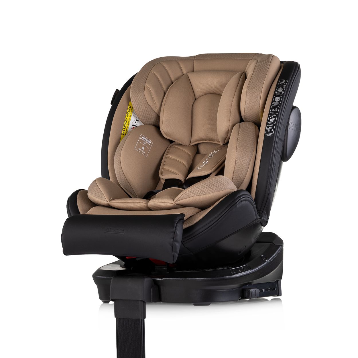 Chipolino Kindersitz Hypnotic Plus i-Size (40-150cm) St&uuml;tzfu&szlig; Isofix Kopfst&uuml;tze beige 