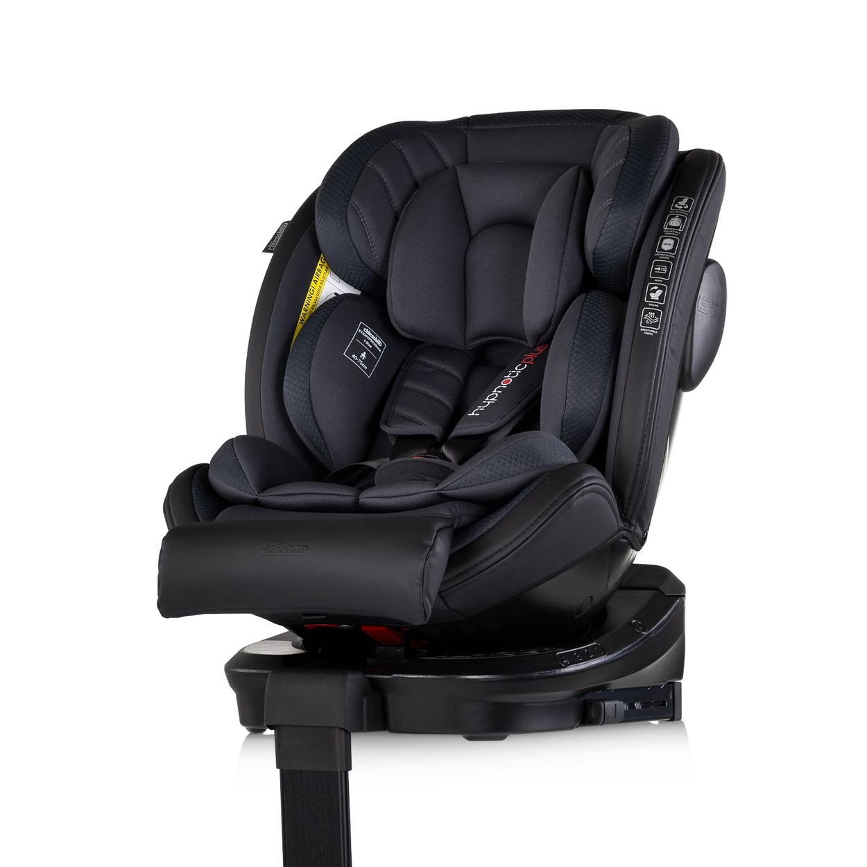 Chipolino Kindersitz Hypnotic Plus i-Size (40-150cm) St&uuml;tzfu&szlig; Isofix Gurt SPS schwarz 