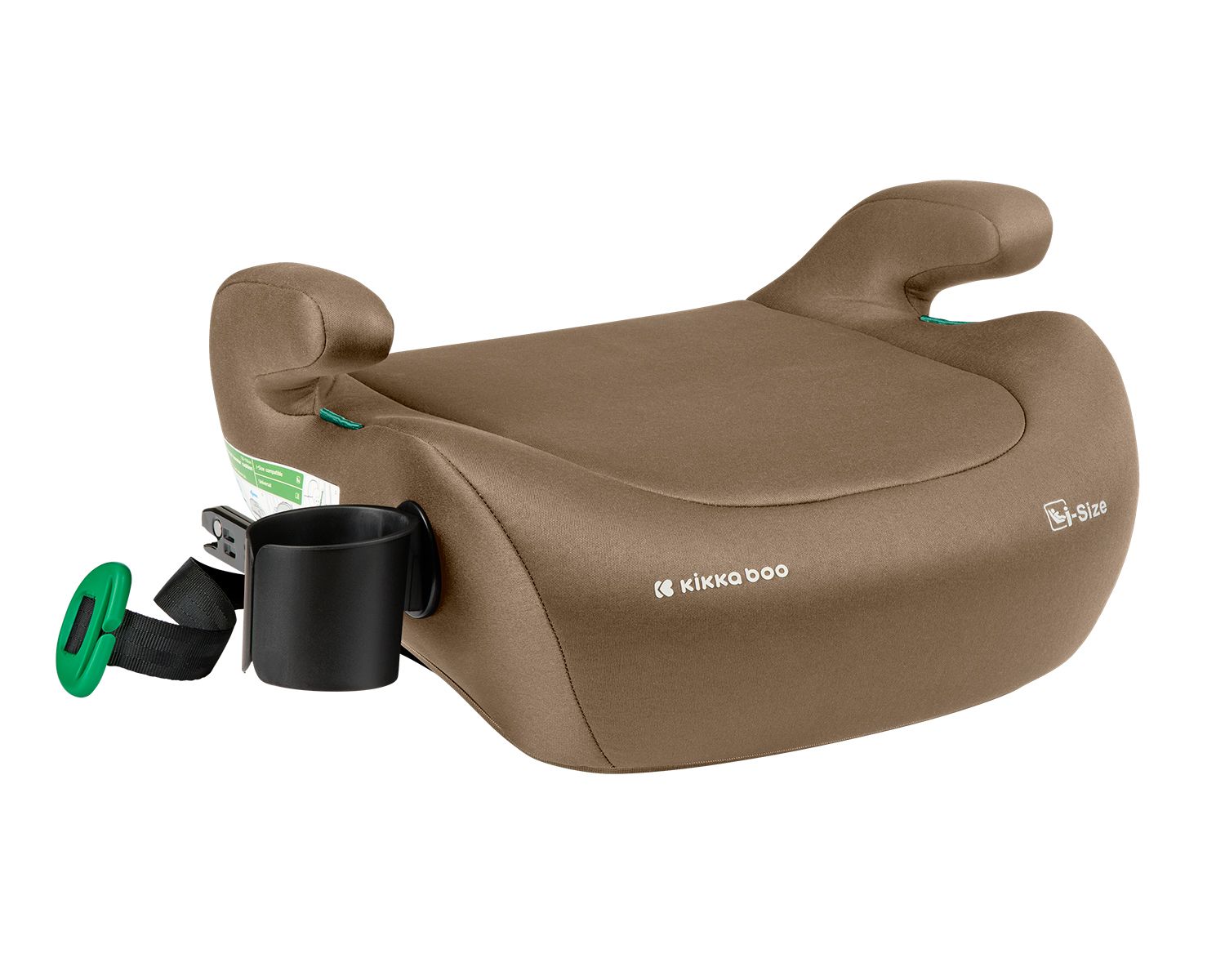 Kikkaboo Kindersitz, Sitzerh&ouml;hung i-Tip i-Size (125-150cm) ISOFIX, Armlehne dunkelbraun 