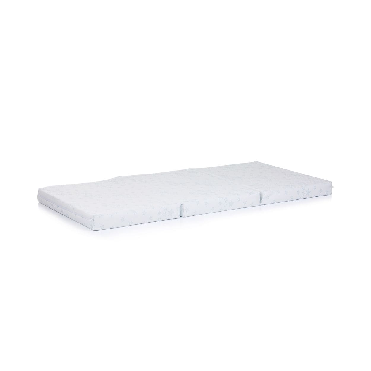 Chipolino Babybett Matratze Stars faltbar, Bezug waschbar, Gr&ouml;&szlig;e 120 x 60 x 6 cm wei&szlig; blau 