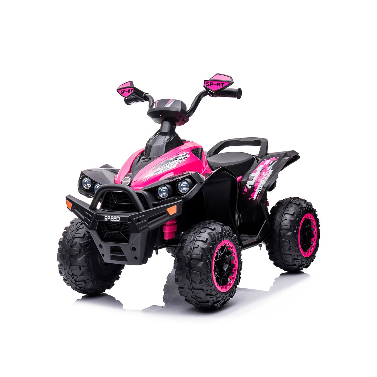 Chipolino Kinder Elektroquad ATV Speed Licht Musik 2 Motoren Fu&szlig;pedal bis 35 kg rosa 