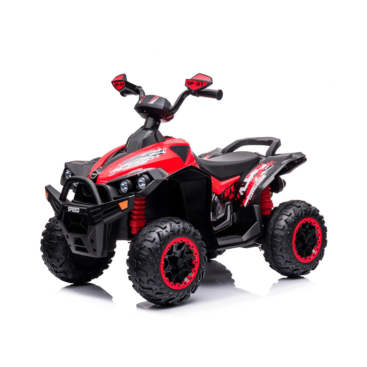 Chipolino Kinder Elektroquad ATV Speed Licht Musik 2 Motoren Fu&szlig;pedal bis 35 kg rot 