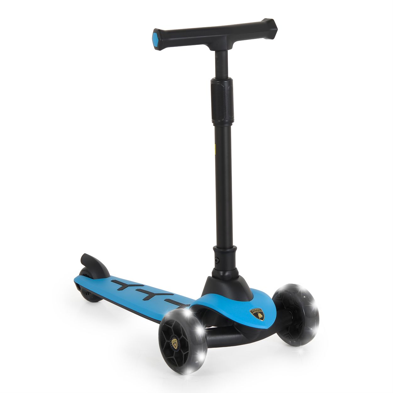 Moni Kinderroller Lamborghini Pro PU-R&auml;der ABEC-7 LED Hinterradbremse bis 50 kg blau 