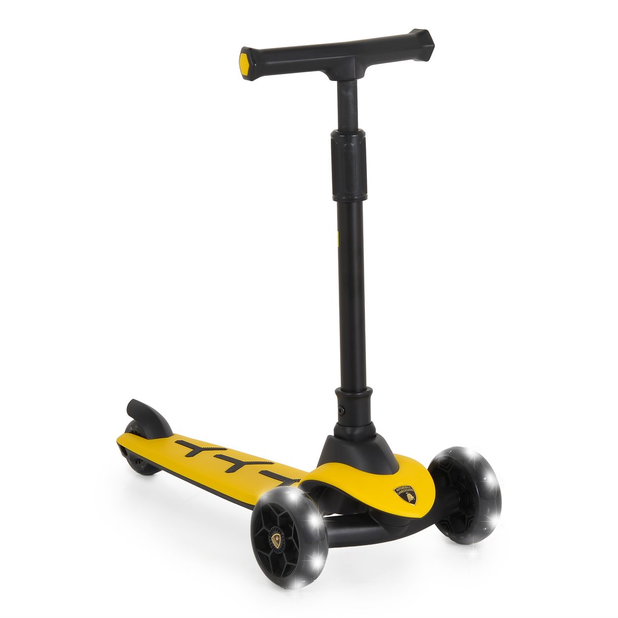 Moni Kinderroller Lamborghini Pro PU-R&auml;der ABEC-7 LED Hinterradbremse bis 50 kg gelb 