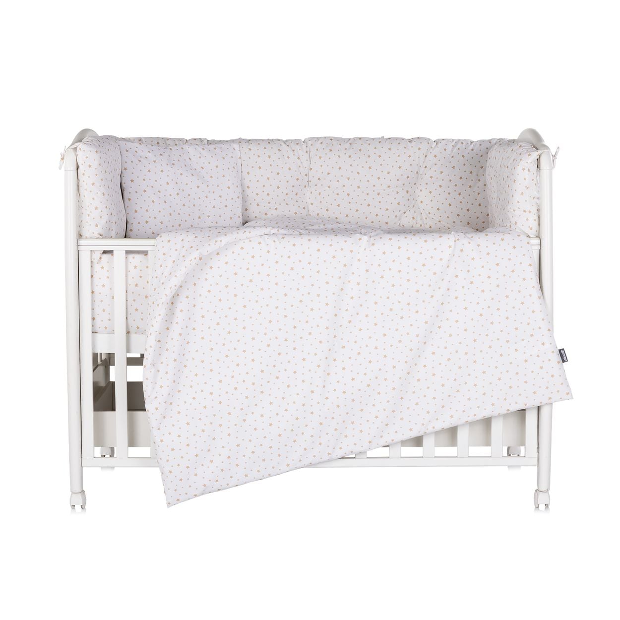 Chipolino Babybettw&auml;sche 9-teilig 120 x 60cm Decke Kissen Bez&uuml;ge Nestchen Laken beige 