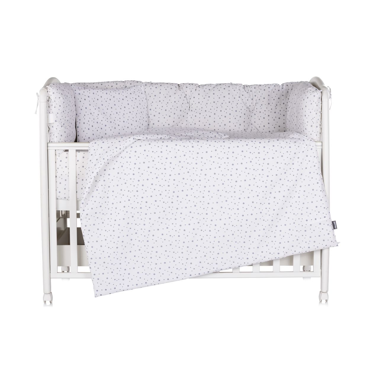 Chipolino Kinderbettw&auml;sche 9-teilig 140x70cm Baumwolle Kissen Decke Bez&uuml;ge Laken grau 