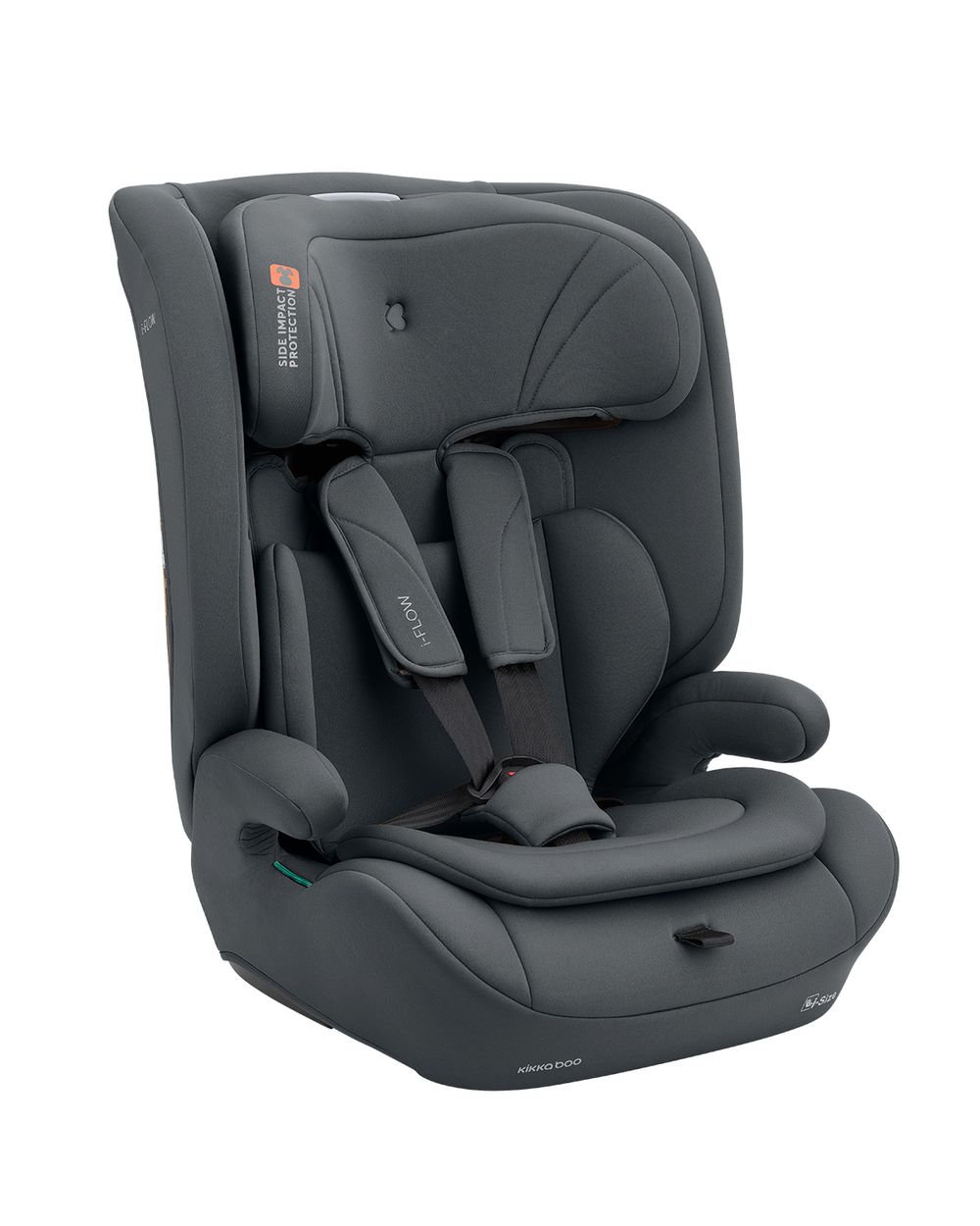 Kikka boo, Kindersitz i-Flow i-Size (76-150) Kopfst&uuml;tze verstellbar 5-Punkt-Gurt grau 
