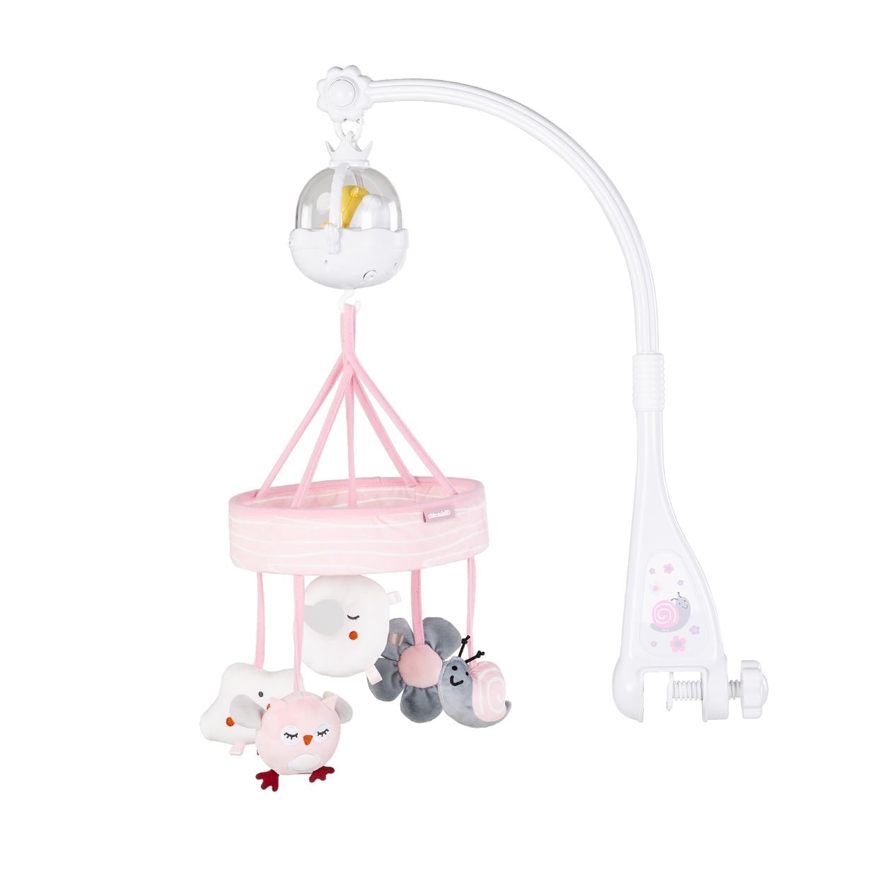 Chipolino Musik Mobile rund drehbar Projektor Bär Timer Bluetooth Fernbedienung rosa
