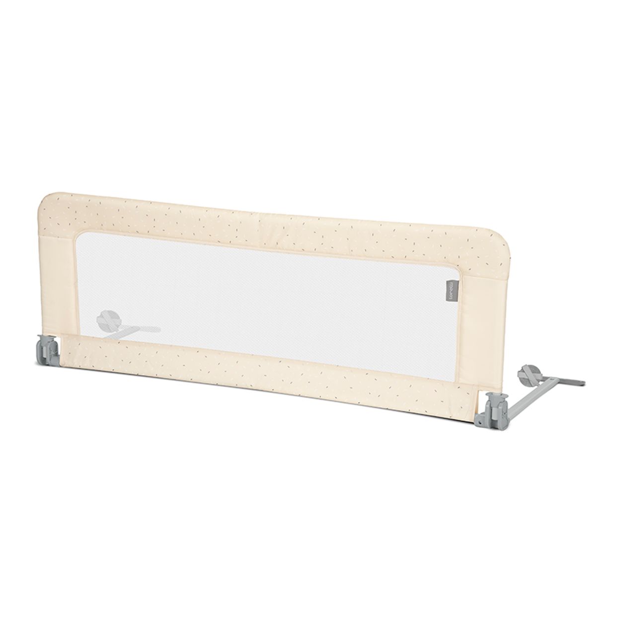 Lorelli Kinder Bettschutzgitter Safety night Gr&ouml;&szlig;e 127 x 45 cm, faltbar, Tasche wei&szlig; beige 