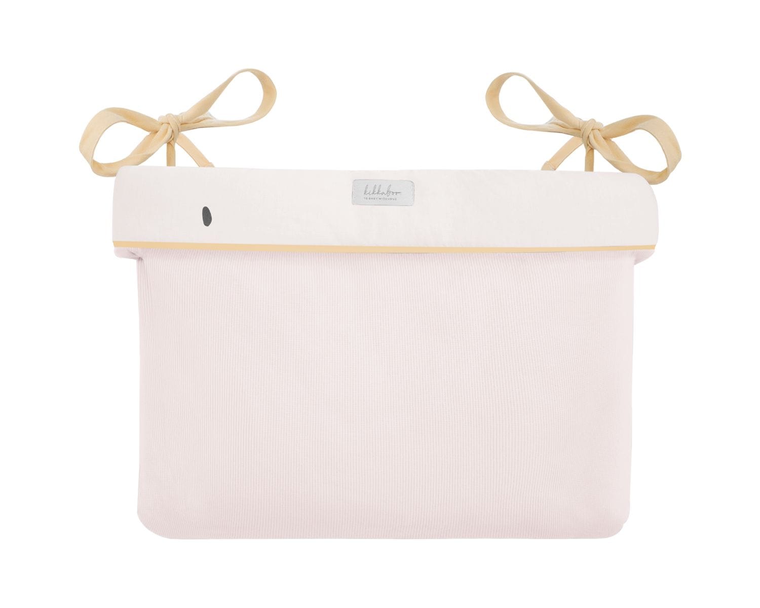 Kikkab boo Wickeltasche mit B&auml;ndern, 33 x 23 x 8 cm, Stickereien, Baumwolle rosa 