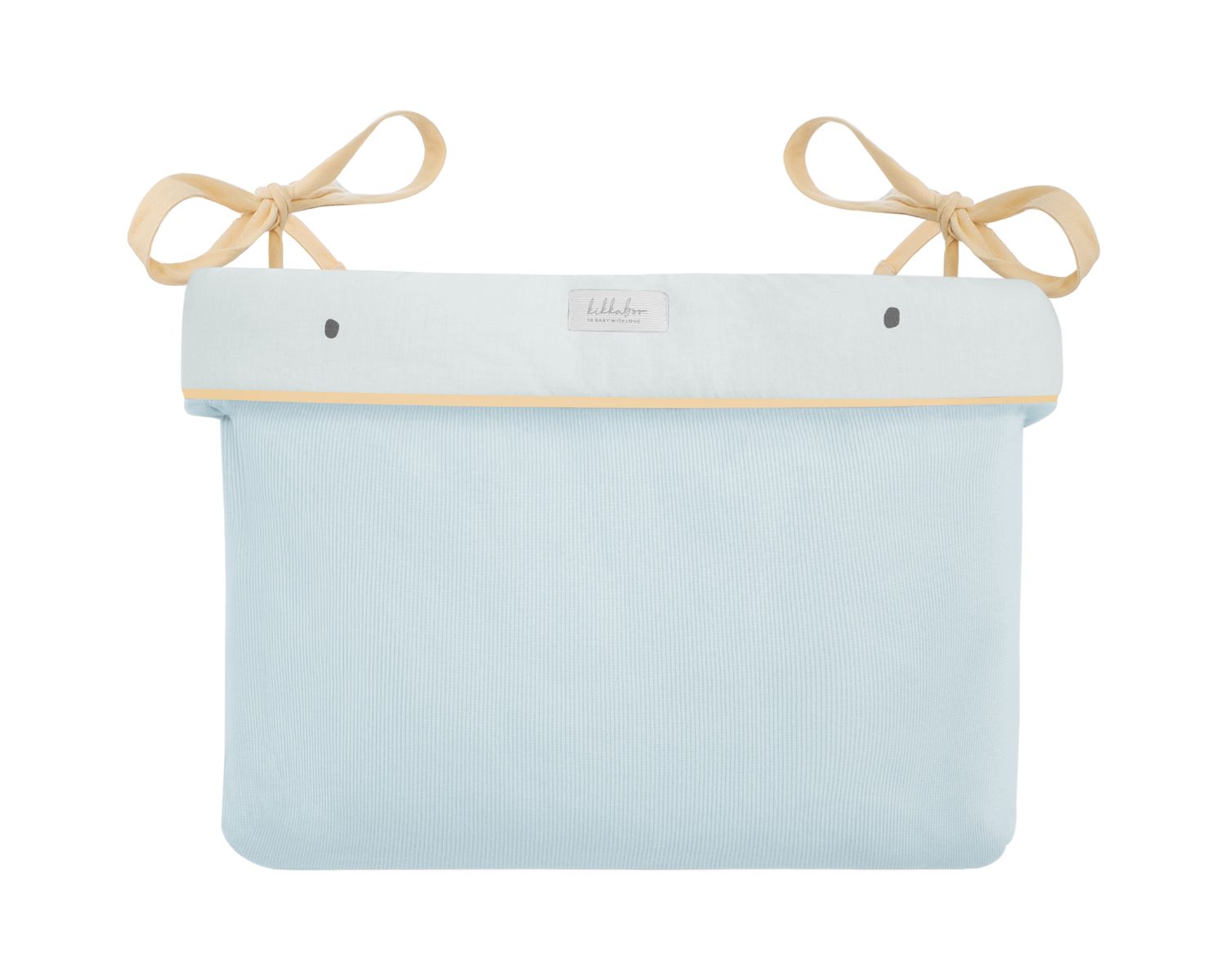 Kikkab boo Wickeltasche mit B&auml;ndern, 33 x 23 x 8 cm, Stickereien, Baumwolle blau 