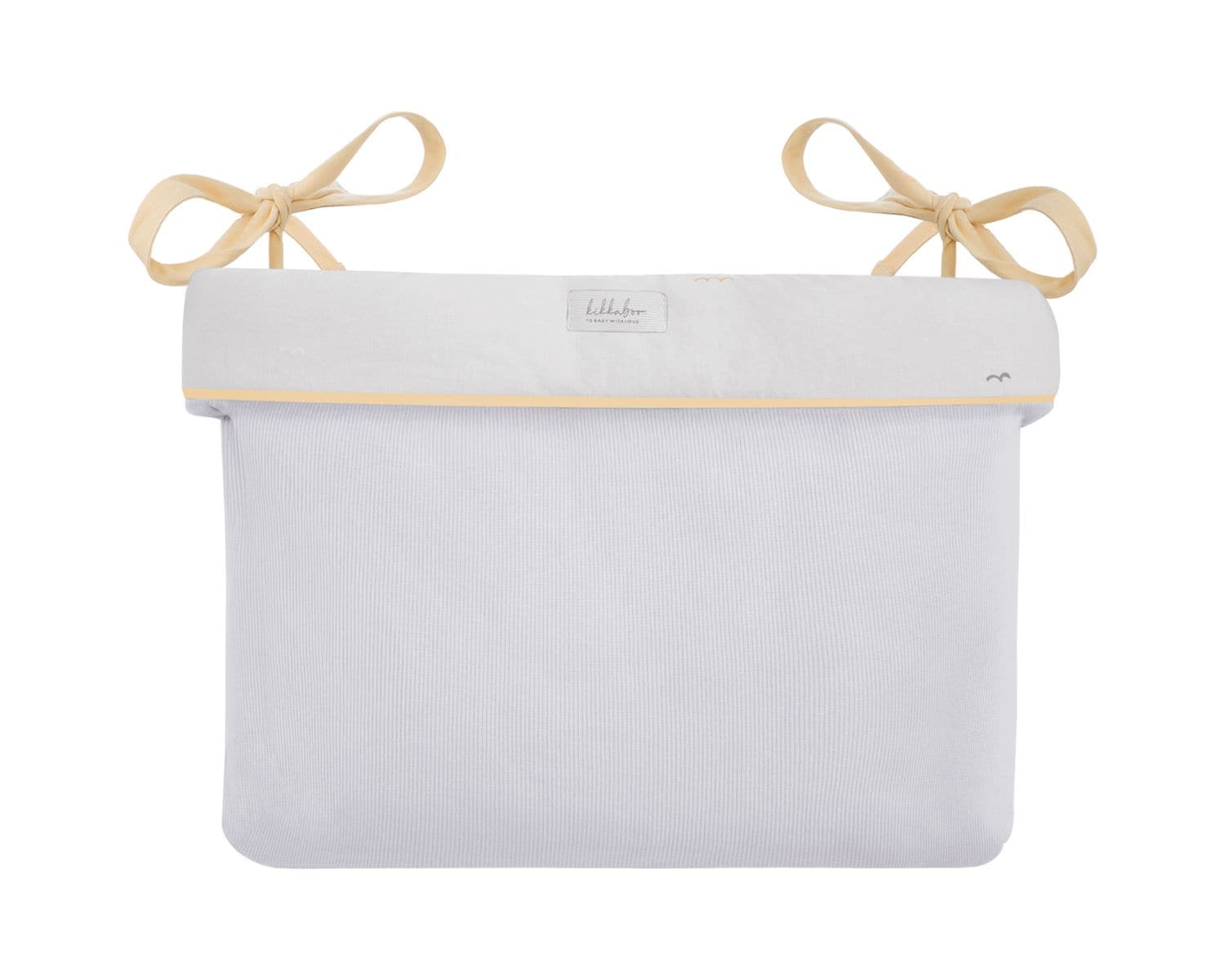 Kikkab boo Wickeltasche mit B&auml;ndern, 33 x 23 x 8 cm, Stickereien, Baumwolle beige 