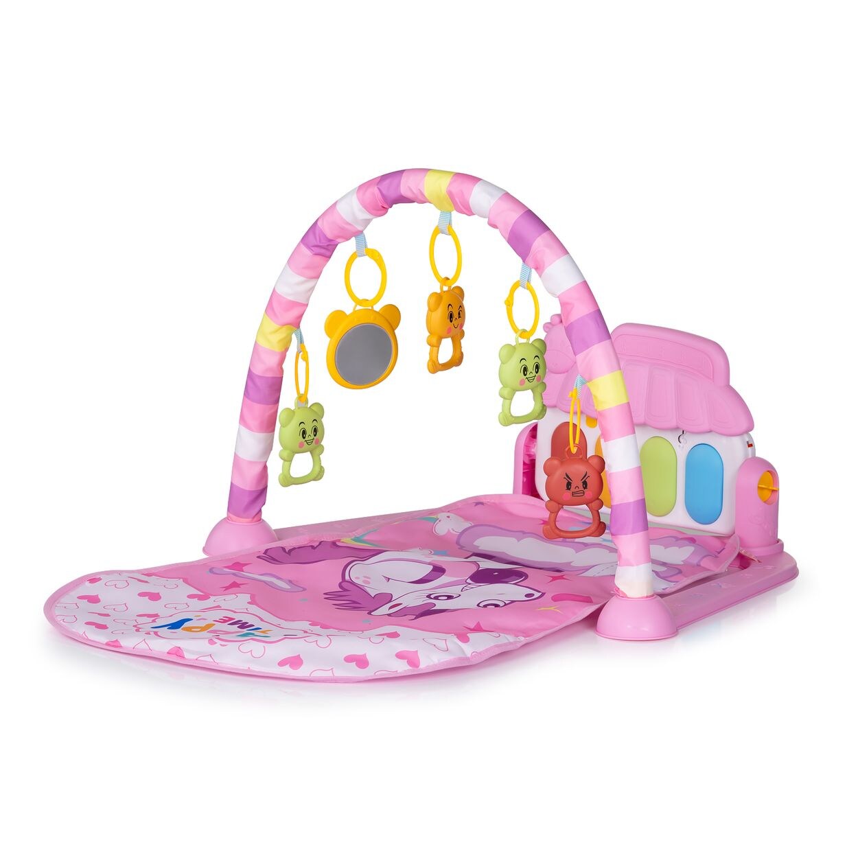 Chipolino Spielbogen Klavierkonzert, Krabbeldecke, Melodien, Hängespielzeuge rosa