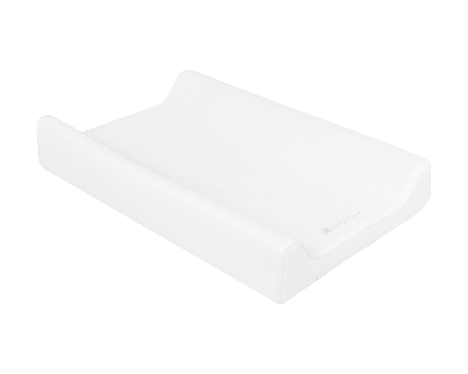 Kikkaboo Wickelauflage Memory-Schaum Airknit 70 x 45 cm seitlich erh&ouml;hter Rand wei&szlig; uni 