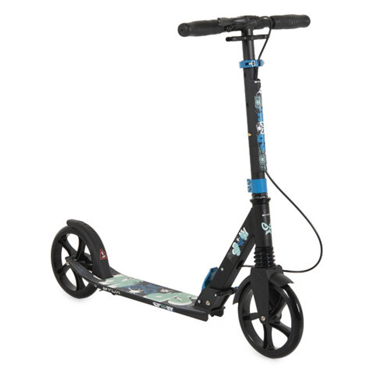 Byox Kinderroller Spooky klappbar, bis 100 kg, Bremse, Stoßdämpfer vorne, blau