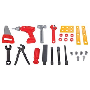 Pilsan Kinderwerkzeugkoffer 03314 mit 26-teiligem Kinderwerkzeug ab 3 Jahre 