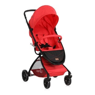 Lorelli Kinderwagen SPORT mit Korb, verstellbares Sonnendach, Fußsack, klappbar rot 