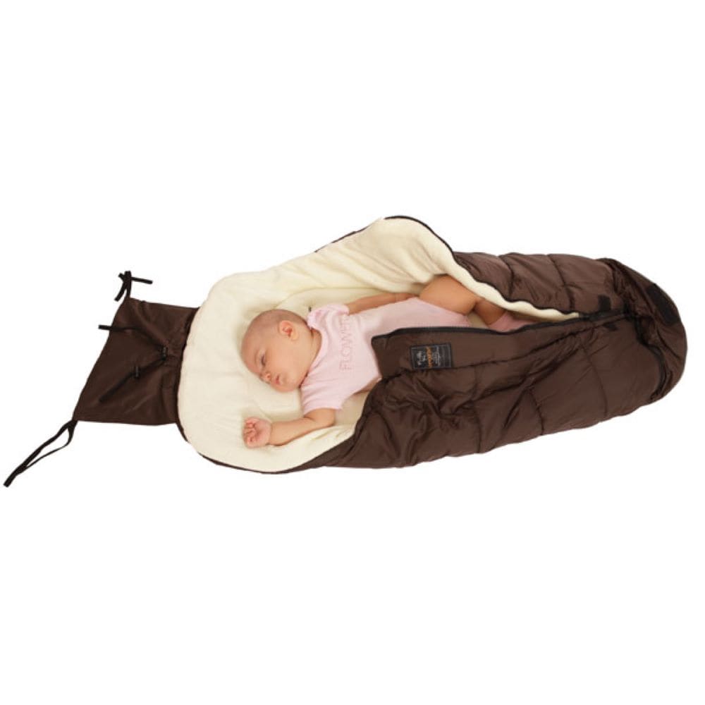 Fu&szlig;sack Fluffy,  Universalgr&ouml;&szlig;e, Kinderwagen, wasserdicht, mit Rei&szlig;verschluss braun 