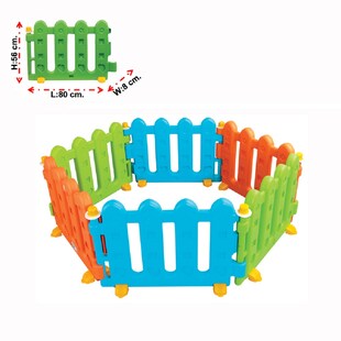 Pilsan Spielzaun, Plastikzaun, Laufstall 06145, 6 Elmente á 80 x 56 x 8 cm 
