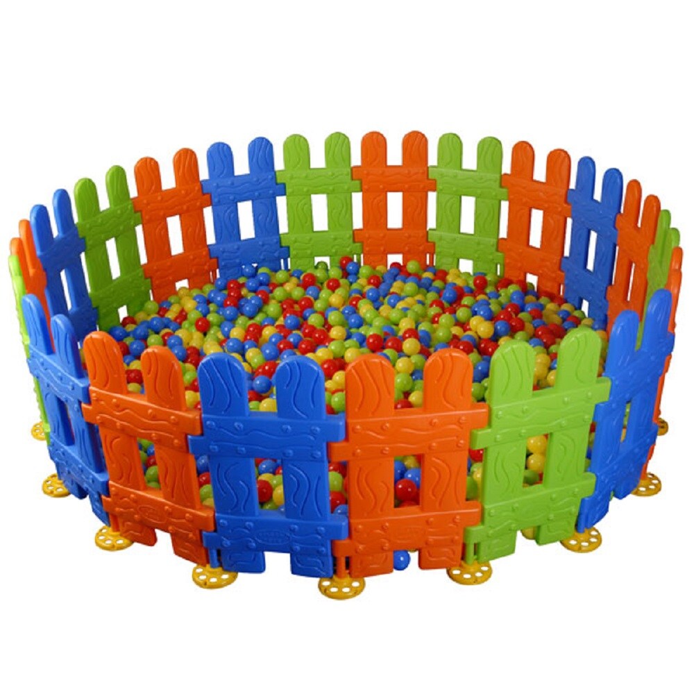 Pilsan Spielzaun, Plastikzaun, Laufstall 06159, 10 Elemente 46 x 78,5 x 6,5 cm 