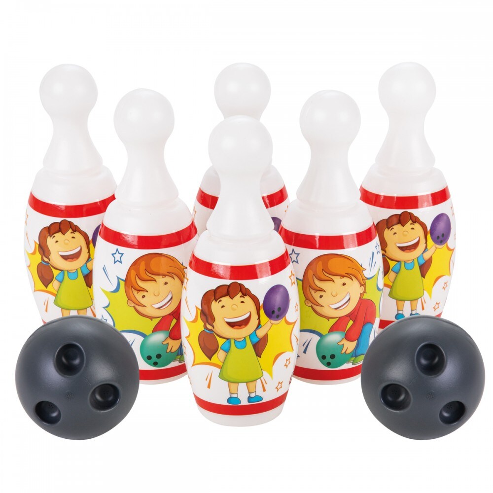 Pilsan Bowling Midi 06419 Kinder Bowlingspiel 6 Kegel und 2 Kugeln ab 10 Monate