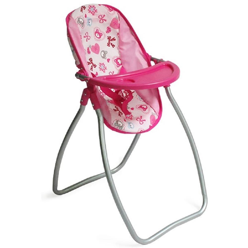 Moni Puppenhochstuhl und Puppenwippe B&auml;r 9397C, Sicherheitsgurt Bechervertiefung 