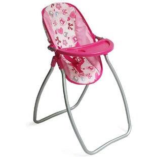 Moni Puppenhochstuhl und Puppenwippe Bär 9397C, Sicherheitsgurt Bechervertiefung 