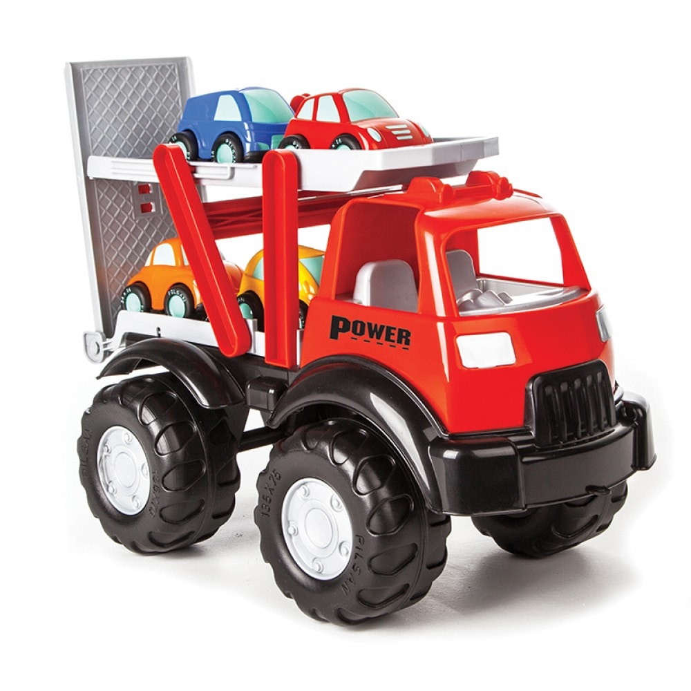 Pilsan Kinder Autotransporter 06516, Laderampe, vier kleine Autos ab 1 Jahr 