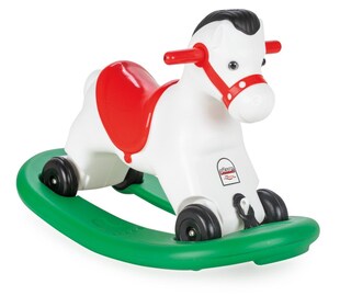 Rocking Horse mit Musik - Schaukelpferd und Rutscher 2 in 1 mit Rollen bis 50 kg 