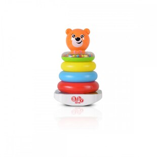Moni Stapelturm 35785 Bär und Ringe, lustiger Stapelspaß,  bunte Stapelpyramide 