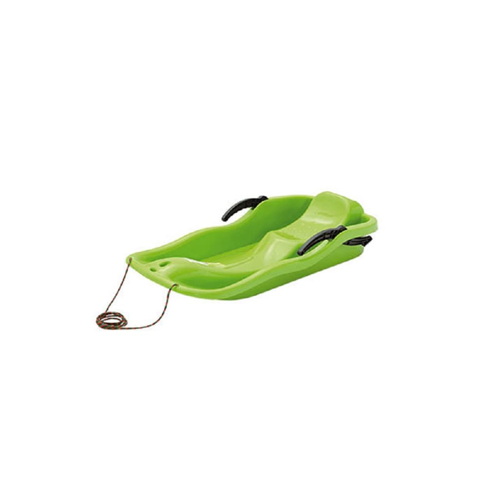 Kinderbob Race aus Kunststoff mit Handbremse, Lenkung und Zugseil &ndash; ab 3 Jahren gr&uuml;n 