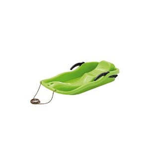 Kinderbob Race aus Kunststoff mit Handbremse, Lenkung und Zugseil – ab 3 Jahren grün 