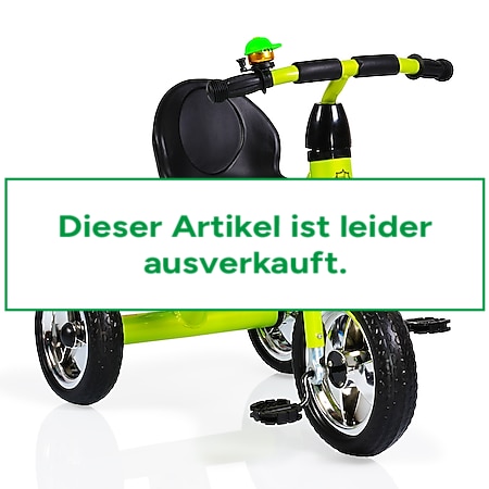 Moni Dreirad Cavalier EVA-Reifen, Klingel, Flaschenhalterung inkl. Trinkflasche grün 