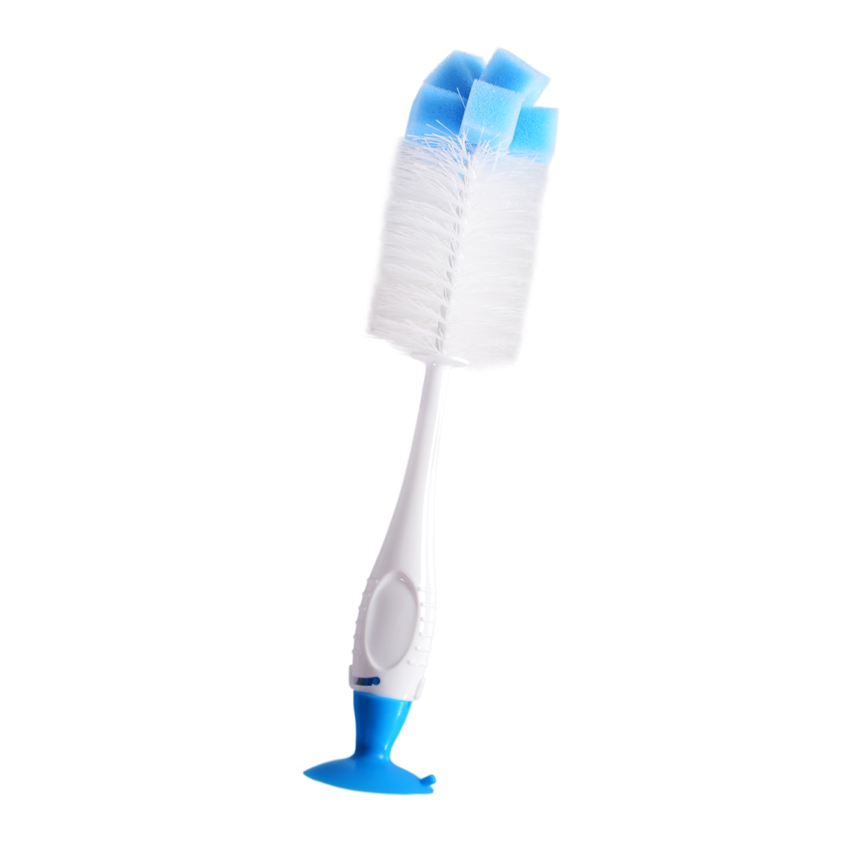 Trinkflaschen- und Saugerreiniger 2 in 1 wei&szlig; f&uuml;r Babyzubeh&ouml;r zwei B&uuml;rstengr&ouml;&szlig;en 