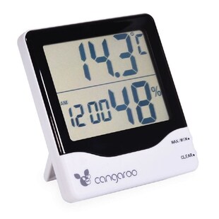 Cangaroo Thermometer 3 in 1, Hygrometer, Thermometer, digitale Uhr mit Wecker 
