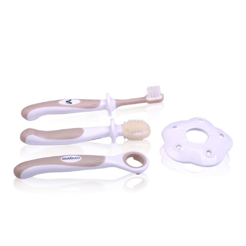 Zahnpflegeset B1934 3 B&uuml;rsten Bei&szlig;ring Massage Reinigung geschmacksneutral 