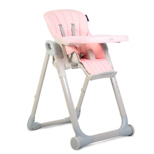 Cangaroo Hochstuhl I eat höhenverstellbar, klappbar, doppelter Tisch Fußstütze rosa 