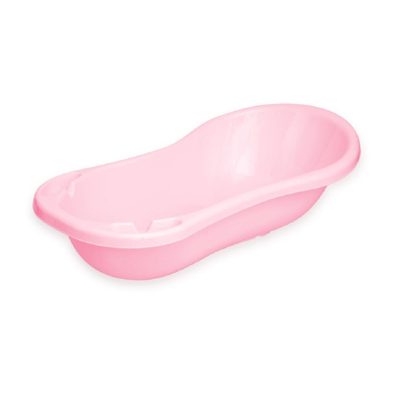Baby Badewanne 100 cm mit Ablagefächern, anatomische Form, Kunststoff in rosa